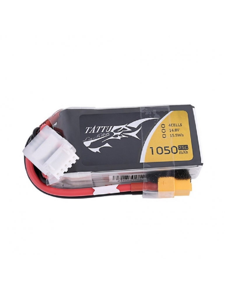 Tattu 1050mAh 11.1V 75C 4S1P Lipo akumuliatorius Tattu 1050mAh 11.1V 75C 4S1P Lipo akumuliatorius