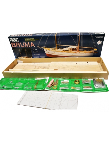 Bruma motorinis burinės jachtos komplektas 1:43 KIT