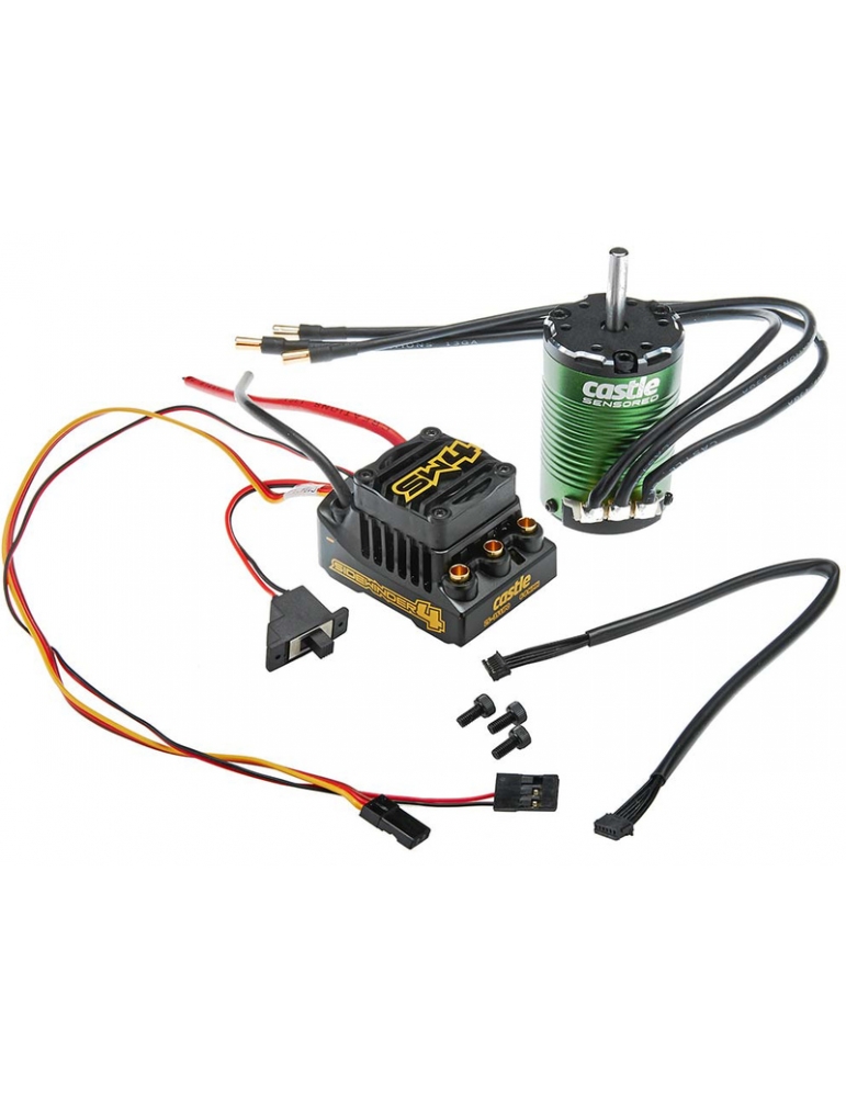 Castle Motor 1410 3800Kv senzored 5.00mm, ESC Sidewinder 4