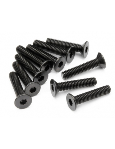 Z085 - FLAT HEAD SCREW M3x15mm (HEX SOCKET/10pcs)