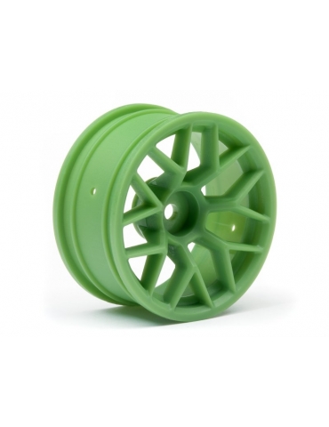 112811 - RTR WHEEL 26MM GREEN (6MM OFFSET/2PCS)