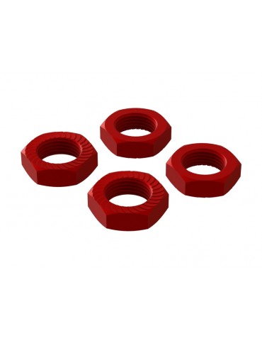 Arrma Aluminum Wheel Nut 17mm Red (4)