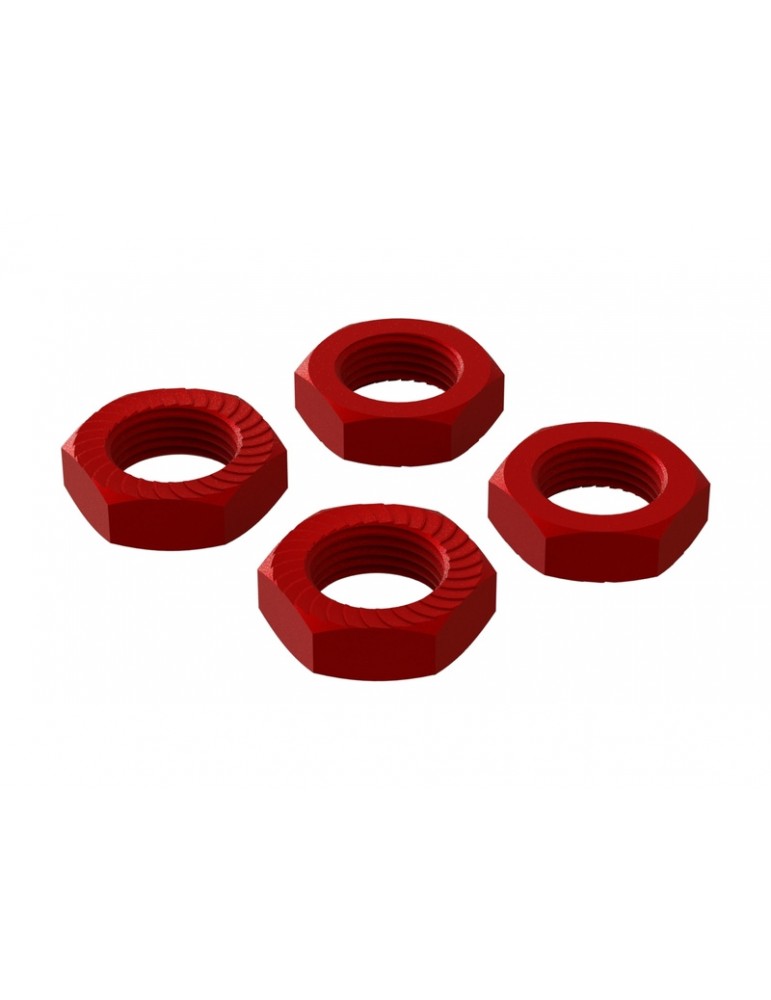 Arrma Aluminum Wheel Nut 17mm Red (4)