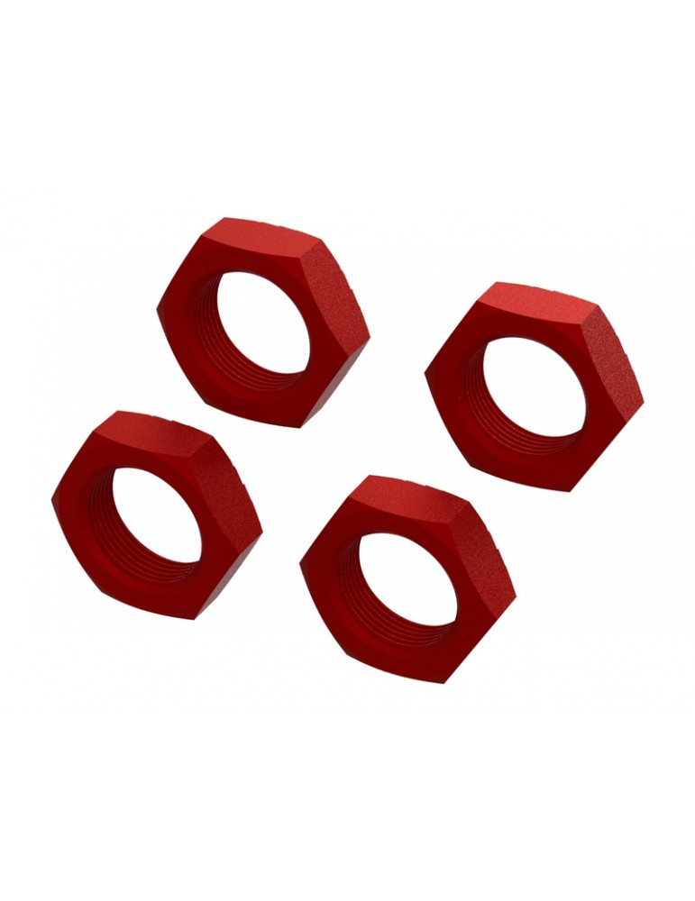 Arrma Aluminum Wheel Nut 24mm (Red) (4)
