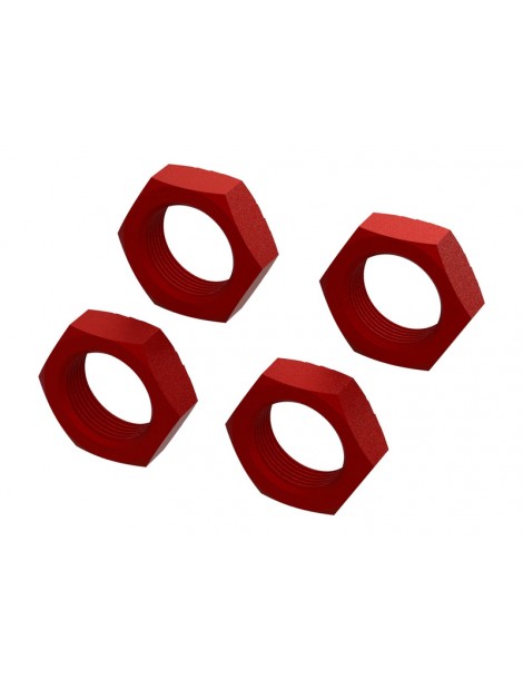 Arrma Aluminum Wheel Nut 24mm (Red) (4)