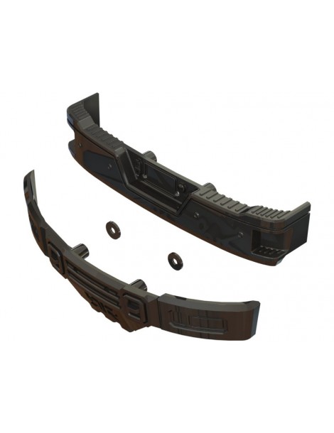 Arrma Bumper Set, Black Chrome