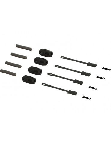 Arrma Brace Rod Ends W/Pins And Retainers (4)