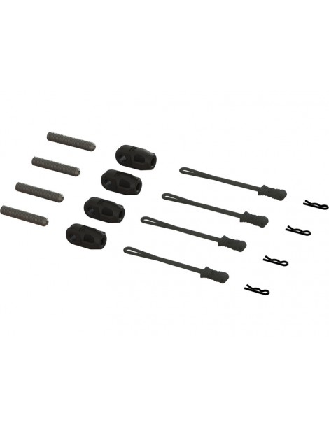 Arrma Brace Rod Ends W/Pins And Retainers (4)