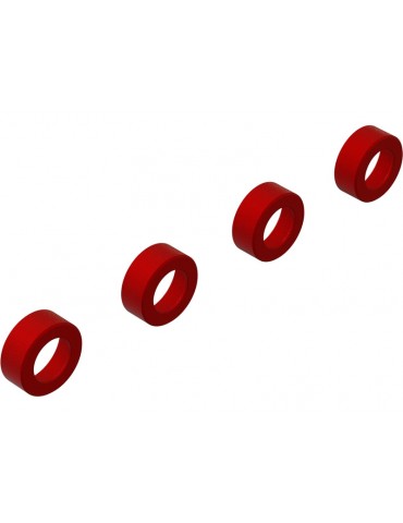Arrma Aluminum Suspension Arm End Cap (Red) (4)