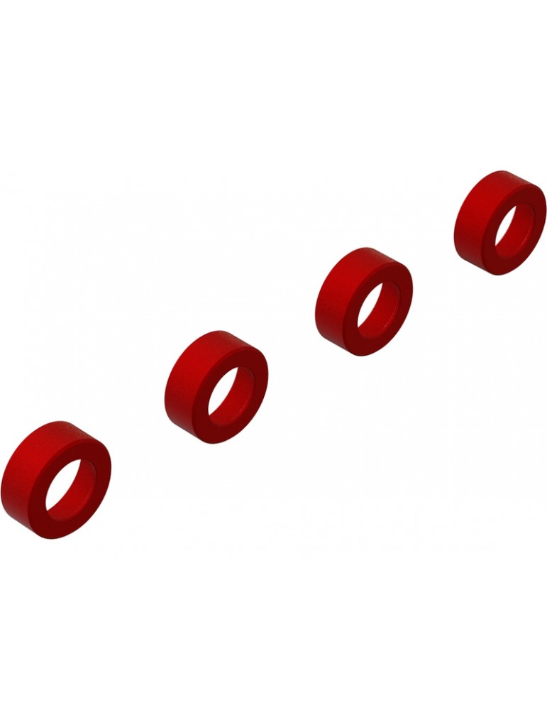 Arrma Aluminum Suspension Arm End Cap (Red) (4)