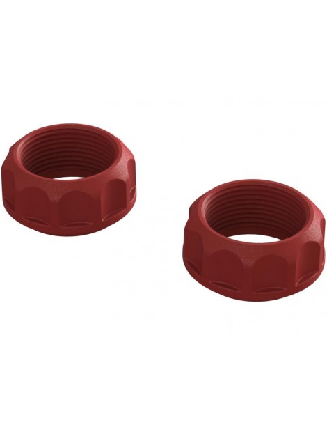 Arrma Threaded Shock Collar Red (2)