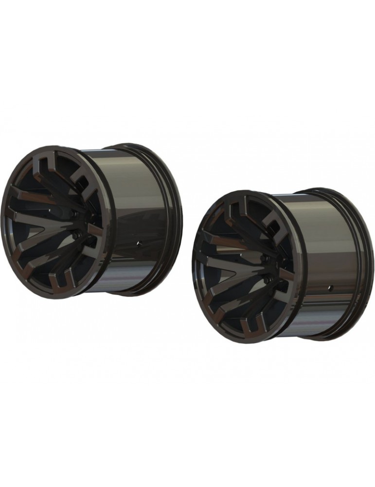 Arrma MT 2.8" Wheel 14mm Hex Black Chrome (2)