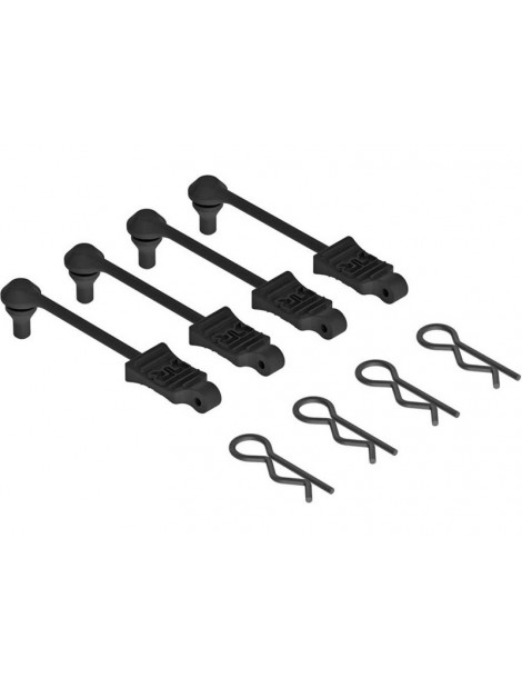 Arrma Body Clip Retainer 1/10 Scale Black (4)