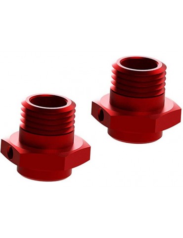 Arrma Wheel Hex Alumn 17mm/16.5mm Red (2)