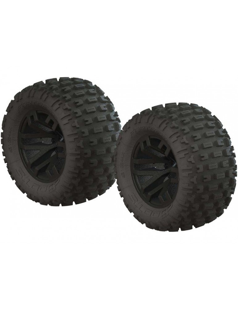 Arrma dBoots Fortress MT Tire Set Glued Blk (2)