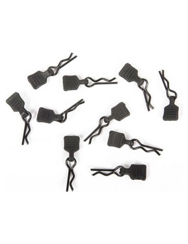 Axial Body Clip w/Tab, Black 3mm (10pc)