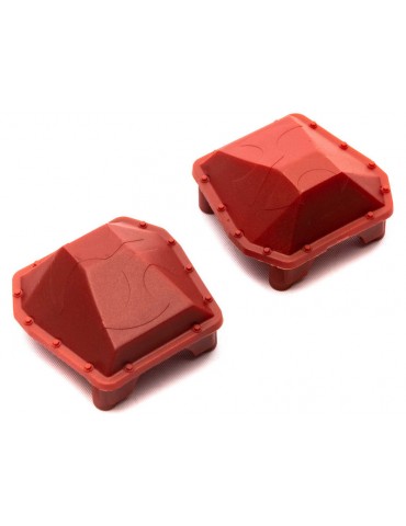 Axial AR90 Diff Cover Axle Housing Red (2): SCX6