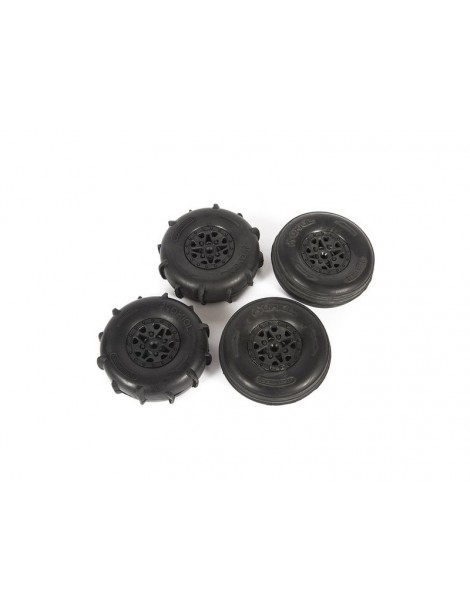 Axial ST28 Razor FR / Paddle RR Tire Set : Yeti Jr.