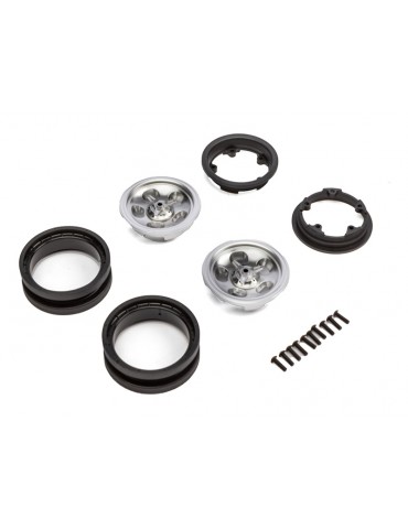 Axial 1.9 Retro Slot Beadlock Wheels, Satin (2)