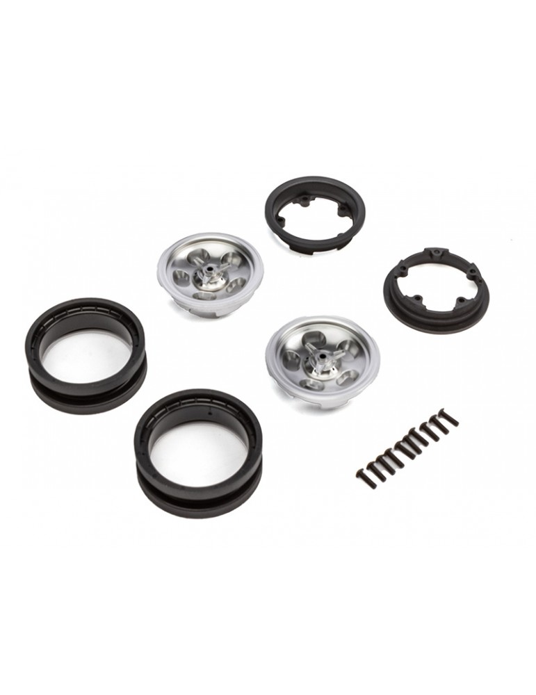 Axial 1.9 Retro Slot Beadlock Wheels, Satin (2)