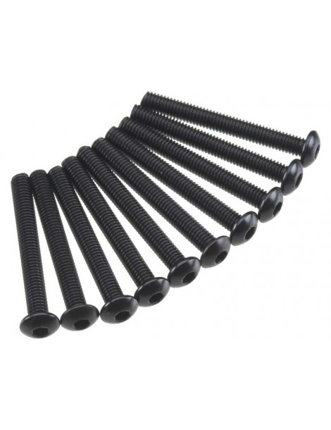 Axial Screw Hex Socket M3x25mm Button Head (10)