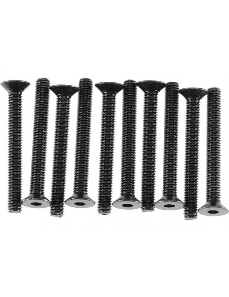 Axial Screw Hex Socket M3x25mm Flat Head (10)