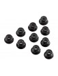 Axial Serrated Nylon Lock Nut Black 4mm (10)