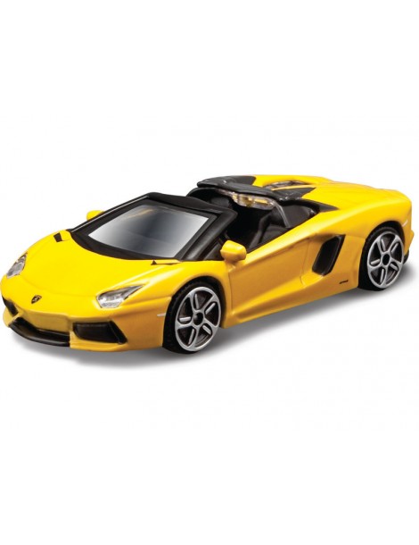 Bburago Lamborghini Aventador LP 700-4 Roadster 1:43 geltonas modeliukas
