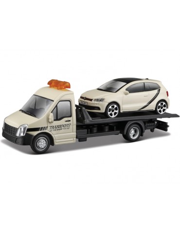 Bburago Car hauler with VW Polo GTI Mark 5