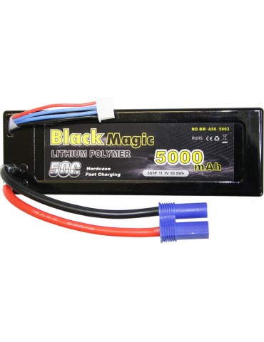 Black Magic LiPol Car 11.1V 5000mAh 50C EC5