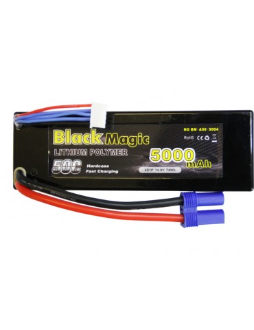 Black Magic LiPol Car 14.8V 5000mAh 50C EC5