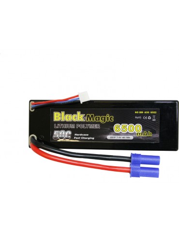 Black Magic LiPol Car 7.4V 6500mAh 50C EC3