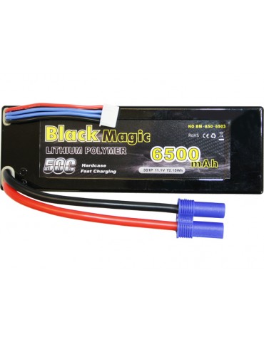 Black Magic LiPol Car 11.1V 6500mAh 50C EC5