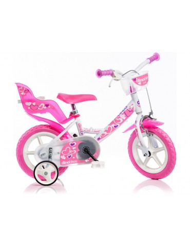 DINO Bikes - Children's bike 12" white