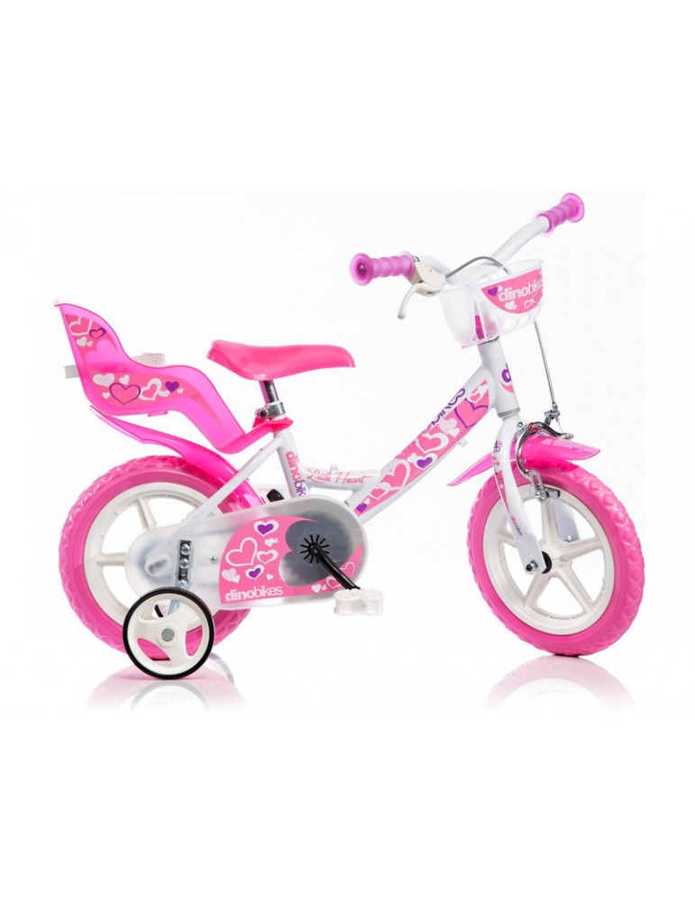 DINO Bikes - Children's bike 12" white