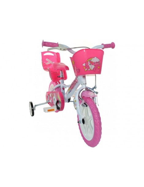 DINO Bikes - Children's bike 12" Jednorožec with doll seat