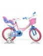 DINO Bikes - Children's bike 14" Pepa Pig with doll seat and basket