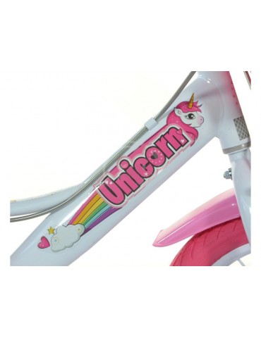 DINO Bikes - Children's bike 14" Jednorožec se sedačkou