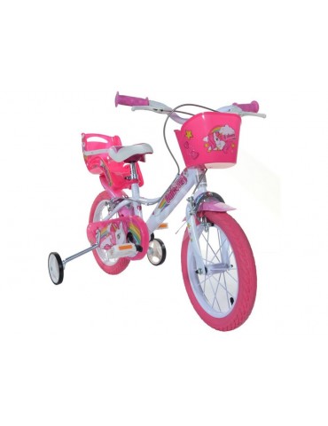 DINO Bikes - Children's bike 14" Jednorožec se sedačkou