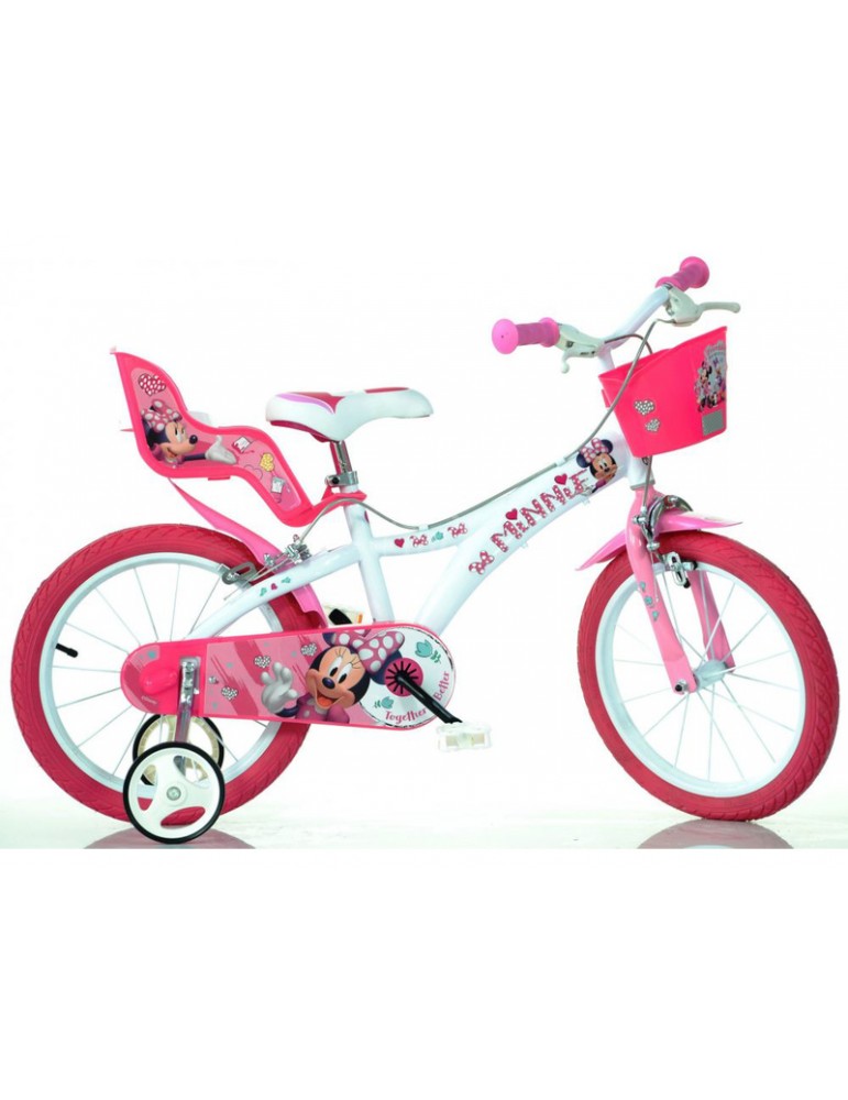 DINO Bikes - Children's bike 16 "Minnie with doll seat and basket