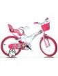 DINO Bikes - Children's bike 16 "Minnie with doll seat and basket