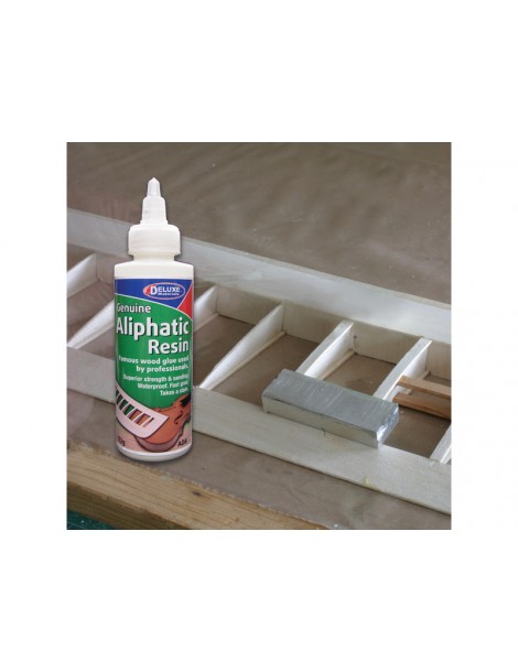 Deluxe Materials AD8 geltoni Aliphatic Resin medienos klijai 112 g buteliuke - CyborgShop