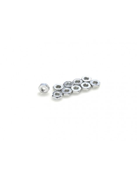 Nut M4 Low Profile Galvanized Steel (10)