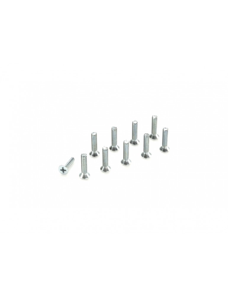 Screw Flat Head M3x30 Galvanized Steel (10)