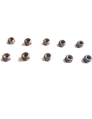 Self-locking aluminum nut M5 bronze (10)