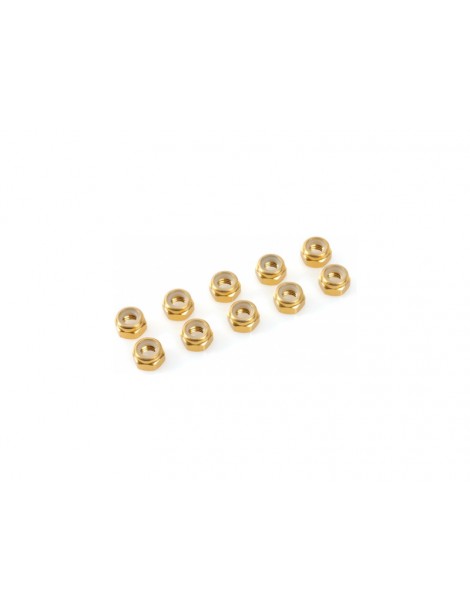 Nut Nylstop M2 Aluminium Gold (10)