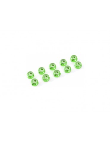 Nut Nylstop M2 Aluminium Green (10)