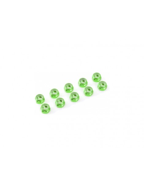 Nut Nylstop M2 Aluminium Green (10)