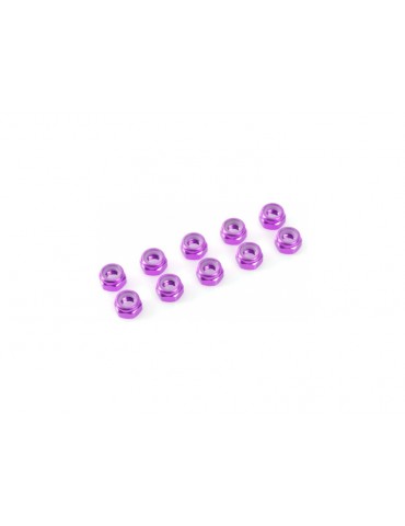 Nut Nylstop M2 Aluminium Purple (10)