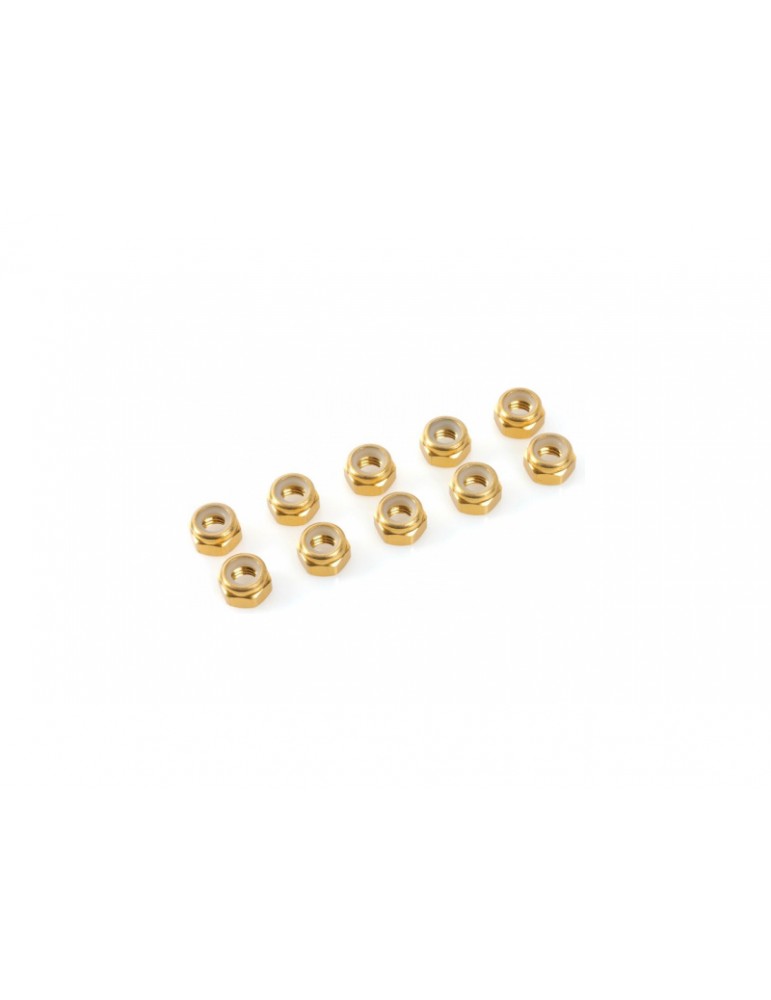 Nut Nylstop M3 Aluminium Gold (10)